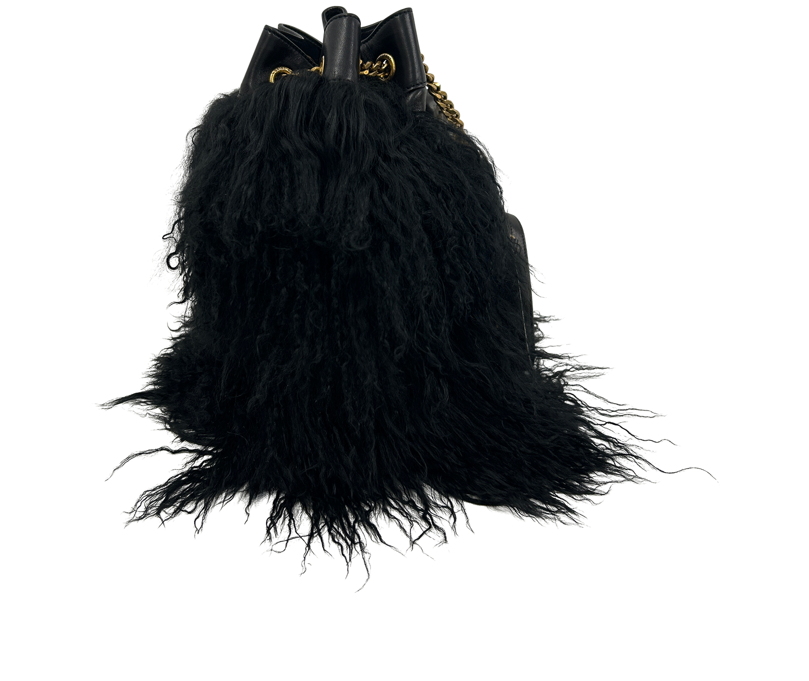 Mochila Joe Mongolian, 800&euro;, Bolso, Negro, Animal - Pelo/Animal - Piel, Vista inferior